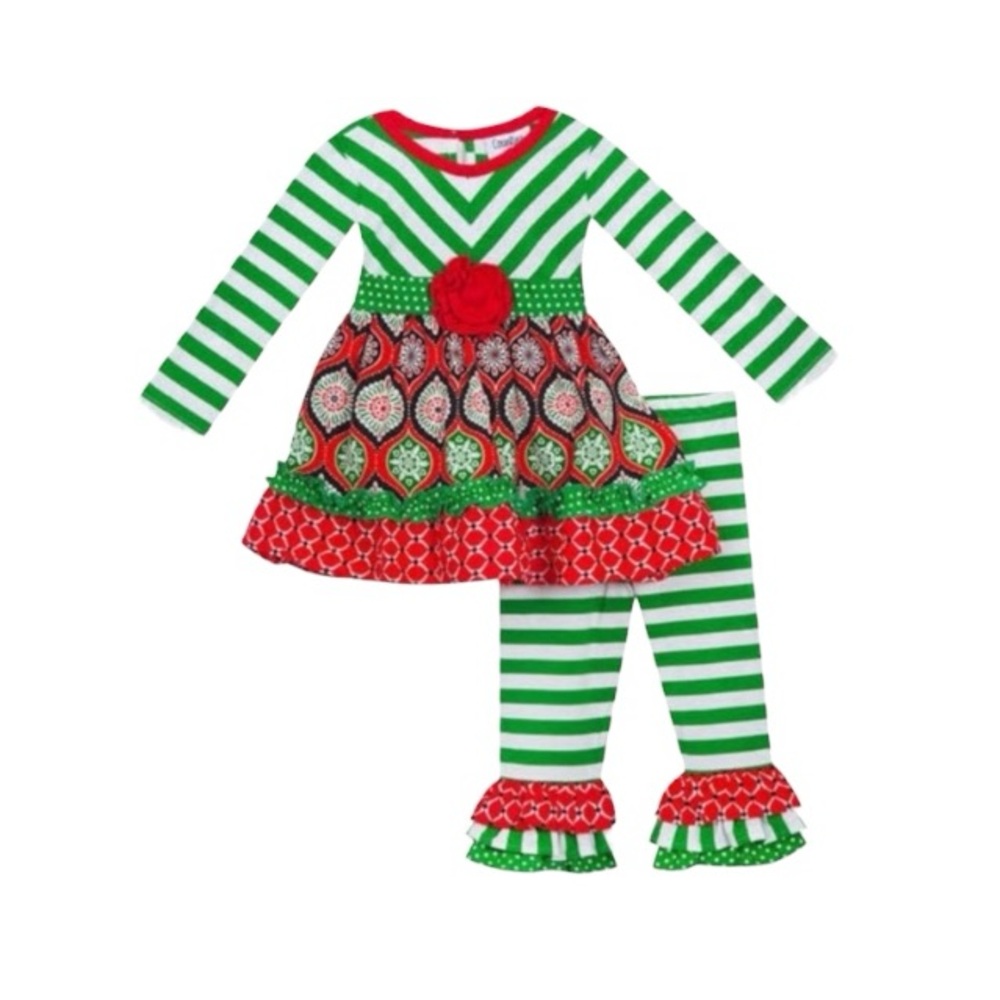 Counting Daisies Festive Stripes And Print Matching Outfit